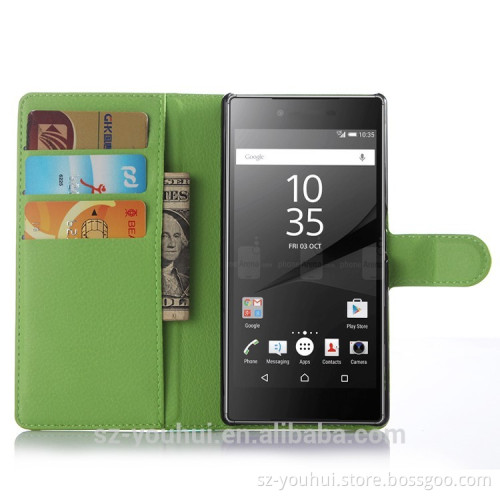 Factory direct sale for Sony Xperia Z5 back cover leather case